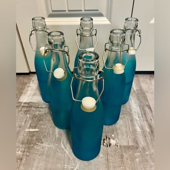 Decorative Glass Italian Dispenser Bottles, set of 6, NWOT - Picture 5 of 8